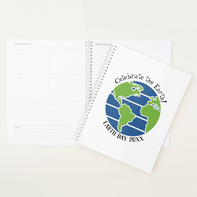 Jour des terres Blue Green Globe Carte Planète (Devant avec enveloppe)