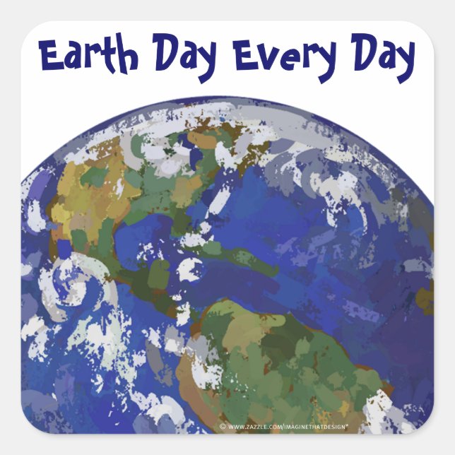 Jour des terres chaque jour Stickers Earth Art (Devant)