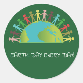 Jour des terres chaque jour Stickers Vert foncé