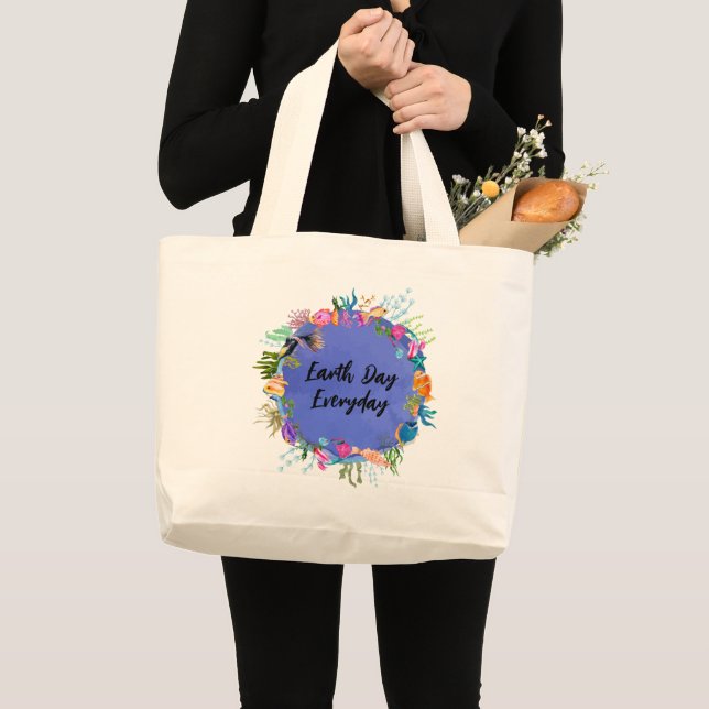 Jour des terres Océan Bleu, Sac fourre-tout quotid (Devant (produit))