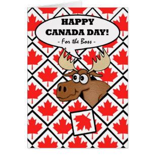 Jour drôle du Canada pour le patron, orignaux avec