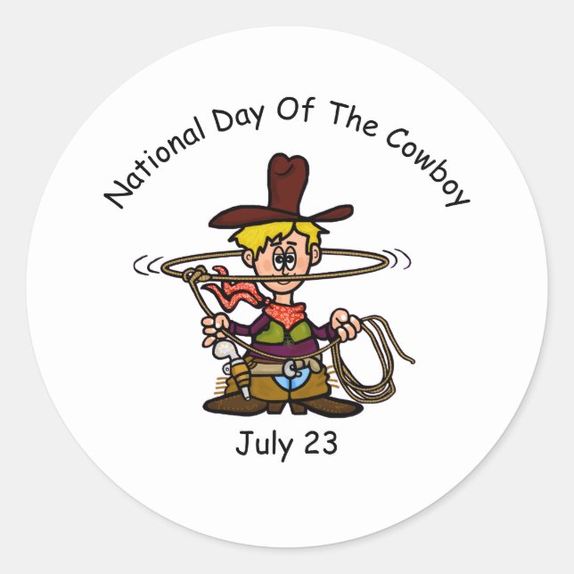 Jour Drôle Du Sticker Cowboy (Devant)
