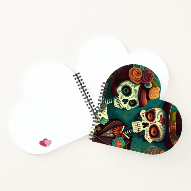 Jour du Carnet Spiral de deux squelettes morts (Intérieur)