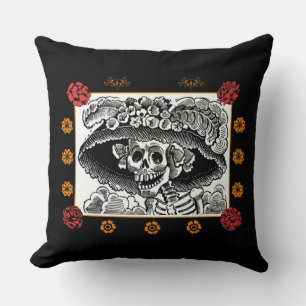 Jour du Coussin mort - La Catrina avec les Roses