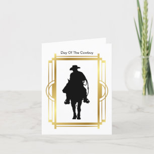 Jour du cow-boy Carte de vœux personnalisée