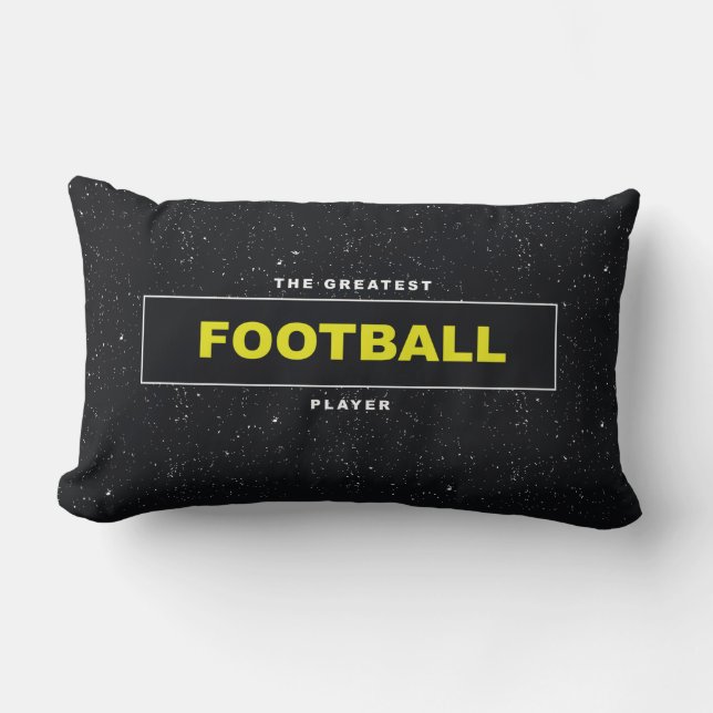 Jour du jeu de football Jaune Noir Coussin sportif (Recto)