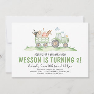 Jour du tracteur, Invitation d'anniversaire de fer