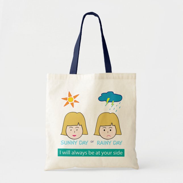 Jour ensoleillé, sac fourre-tout à jour pluvieux (Devant)