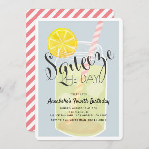 Jour Lemonade Jar Invitation Anniversaire