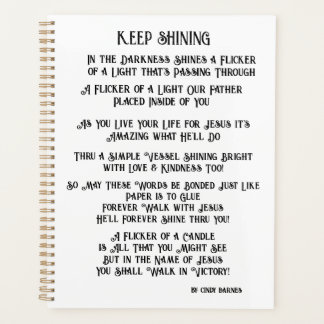 Jour Planner - Christian Planner avec poème origin