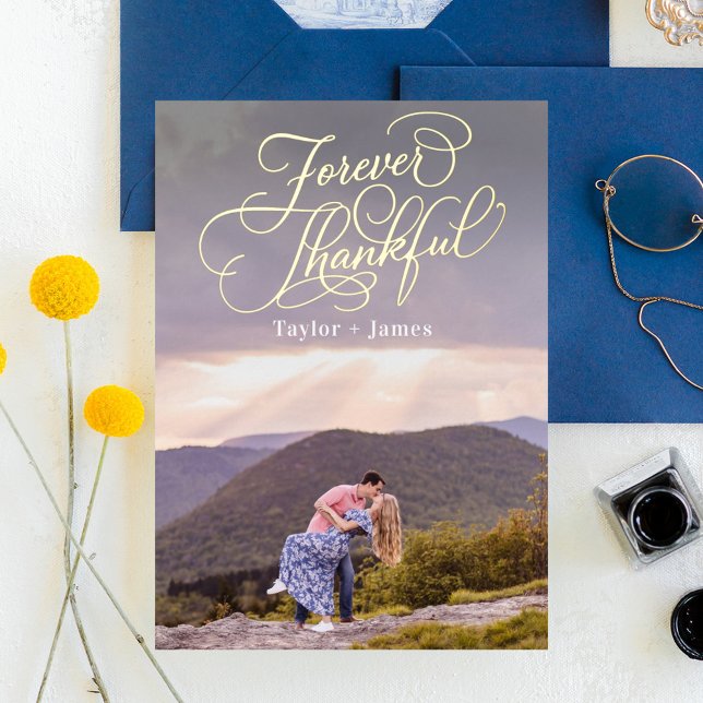 Jour spécial VRAI FOILE Carte de remerciements pho (Créateur téléchargé)