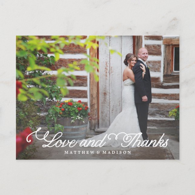 Jour sucré | Carte postale mariage Merci (Devant)