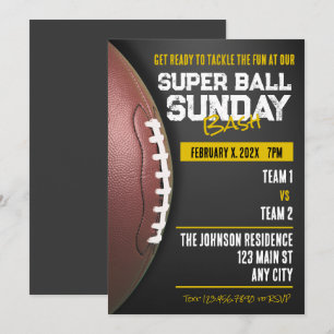 Jour Super Ball Dimanche Football Invitations