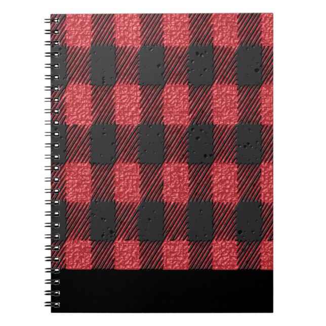 Journal à carreaux rouge et noir (Devant)