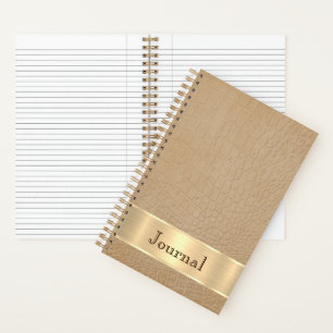 Journal à l'aspect cuir marron