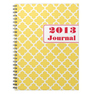 Journal annuel tendance carreaux marocains rouge j