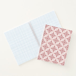 Journal avec motif rouge et rose