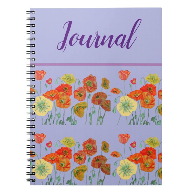 Journal Book Pansy Pastel Lila Vintage Blüte Notizblock (Vorderseite)