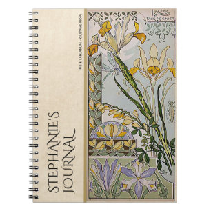 Journal botanique vintage Art Nouveau Floral