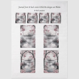 Journal-Cover Mount Fuji Kirschblüten-Untersetzer Seidenpapier