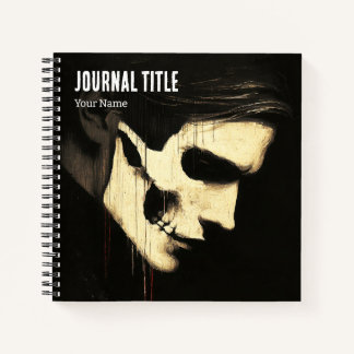 Journal Crâne Gothique — Nom et Titre Personnalisé