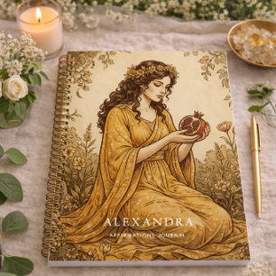 Journal d'affirmations personnalisées de Perséphon