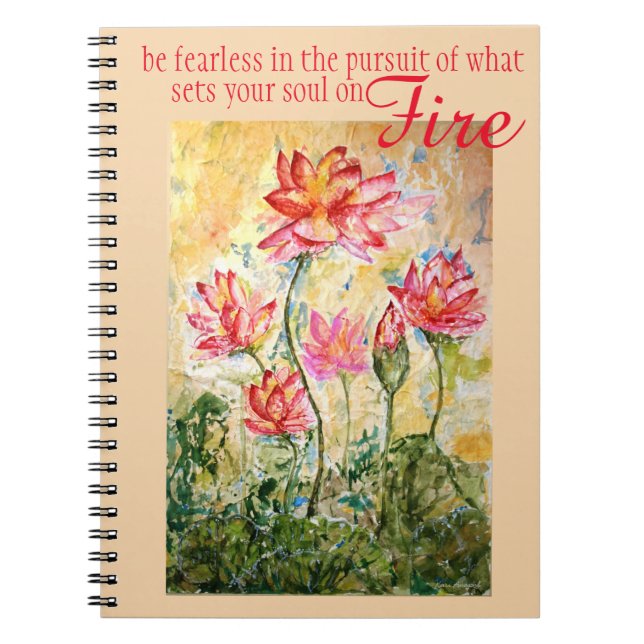 Journal d'art de Lotus de rose d'inspiration d'âme (Devant)