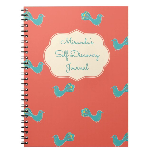Journal d'auto-découverte d'oiseaux bleus personna (Devant)