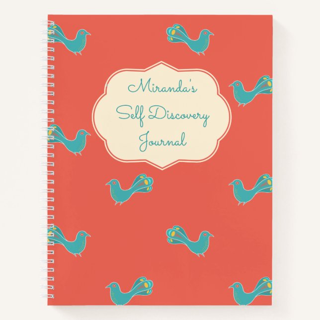 Journal d'auto-découverte d'oiseaux bleus personna (Devant)
