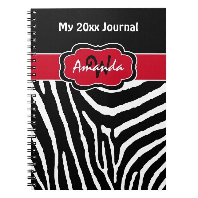 Journal de bande de Zèbre blanc noir rouge personn (Devant)