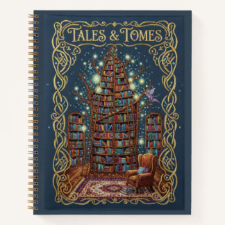 Journal de bibliothèque magique brodé Tales & Tome