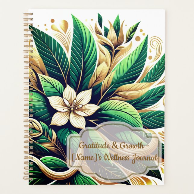 Journal de bien-être personnalisé - 'Gratitude Pla (Devant)
