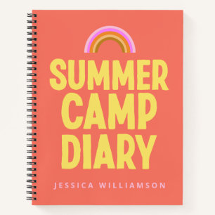 Journal de camp d'été personnalisé en orange 