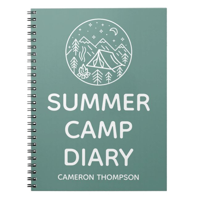 Journal de camp d'été personnalisé pour enfants 80 (Devant)