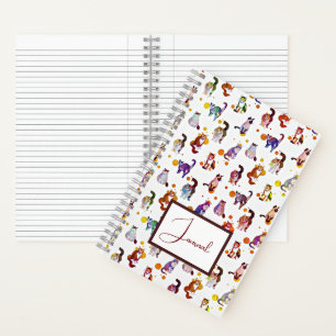 Journal de chats colorés