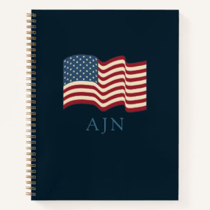 Journal de croquis patriotique avec monogramme