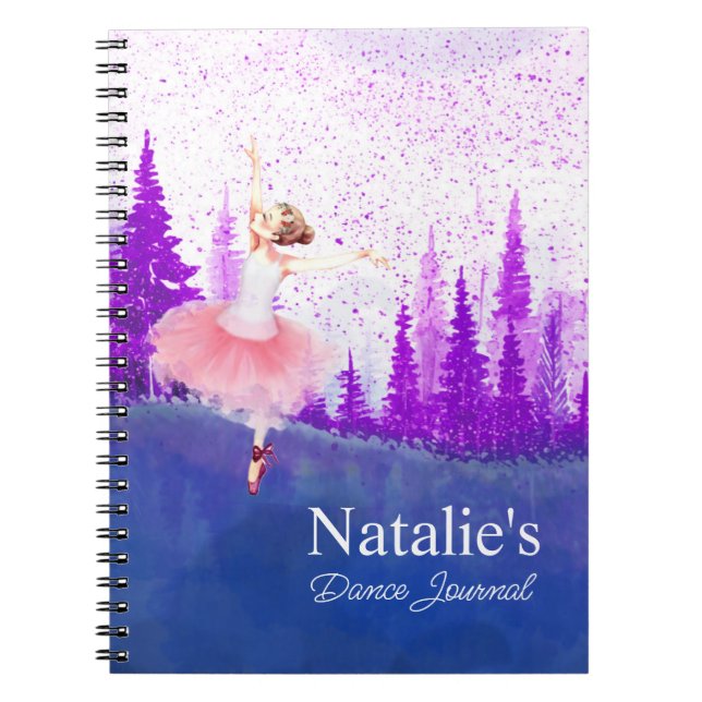 Journal de danse de ballerine personnalisé (Devant)