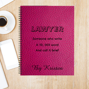 Journal de droit personnalisé pour avocat en cuir 