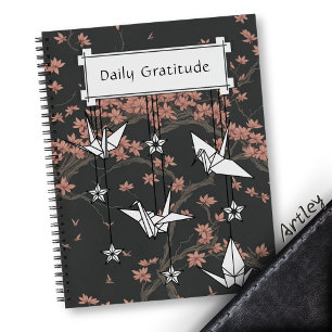Journal de fleurs de cerisiers de grue d'origine j