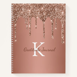 Journal de Gratitude à Monogramme avec Dégoulinade