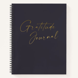 Journal de gratitude bleu indigo or