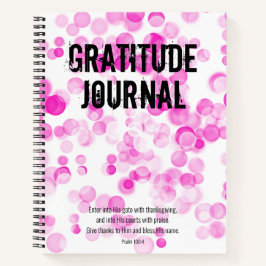 Journal de gratitude Bulles roses Psaume Bible Ver