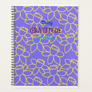 Journal de gratitude florale pourpre avec pleine f