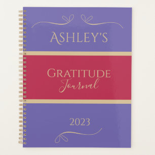 Journal de Gratitude moderne Lilac Gold personnali