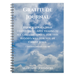 Journal de Gratitude personnalisé avec ciel bleu