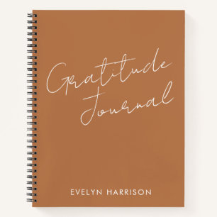 Journal de gratitude personnalisé en terre cuite