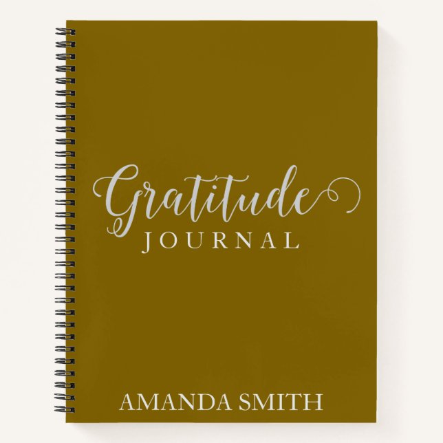 Journal de Gratitude Personnalisé Or Impression Ar (Devant)