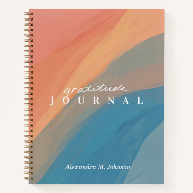 Journal de Gratitude personnalisée Art Abstrait (Devant)