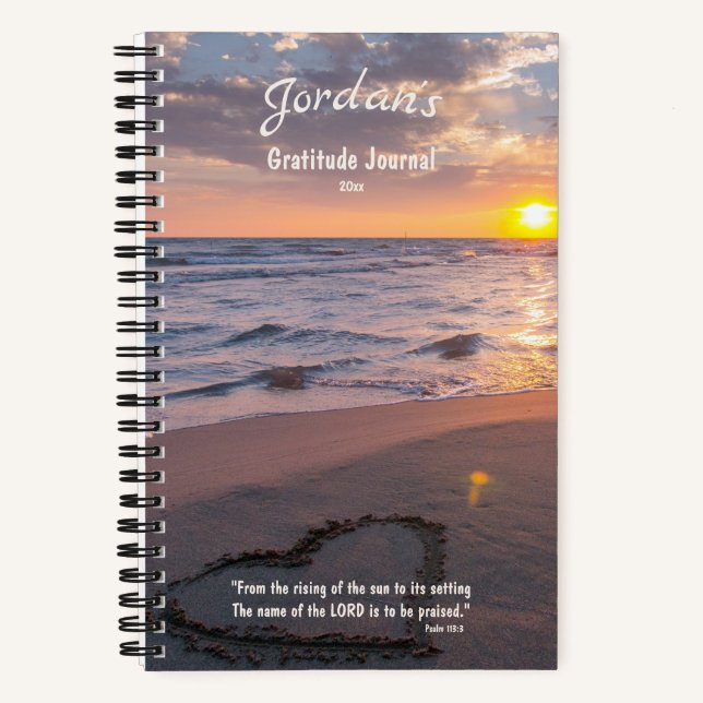 Journal de Gratitude personnalisée Bible Verse (Recto)