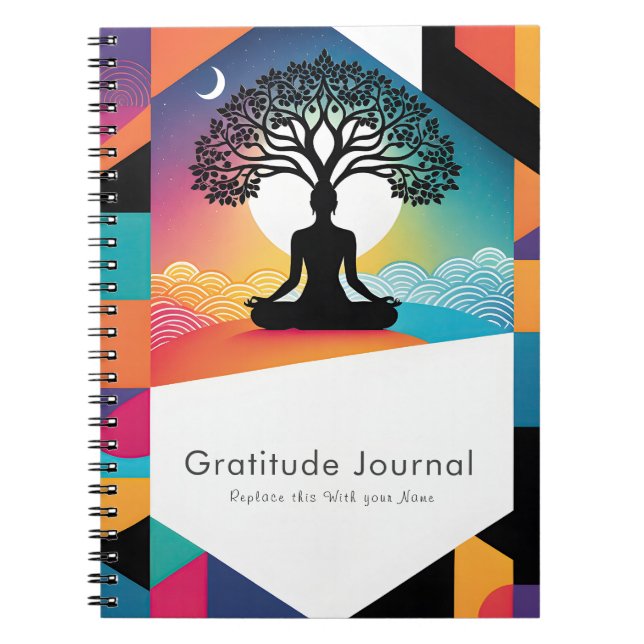 Journal de Gratitude Personnalisée Colorée (Devant)